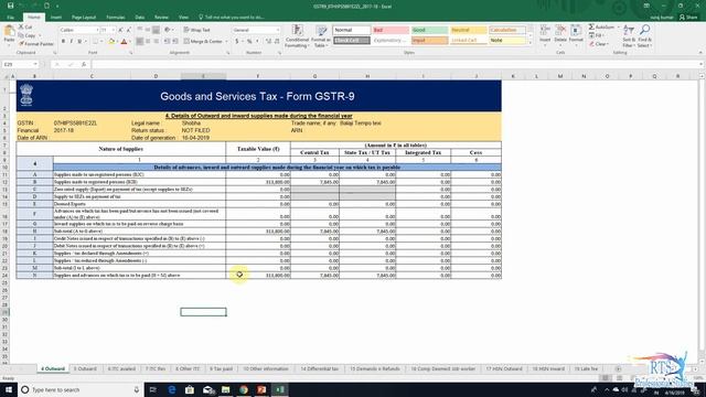 How to Download GSTR 9 Annual Return in Excel format From GST Portal | How to file gstr9 смотреть онлайн