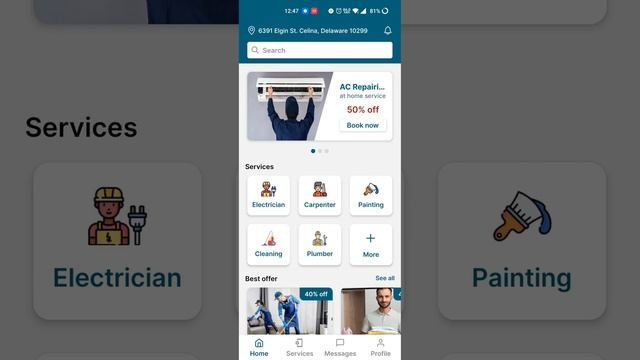 Home Service App Template in React Native смотреть онлайн