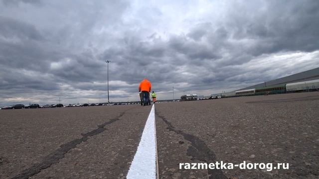 Нанесение разметки на парковке Чехов 2 смотреть онлайн