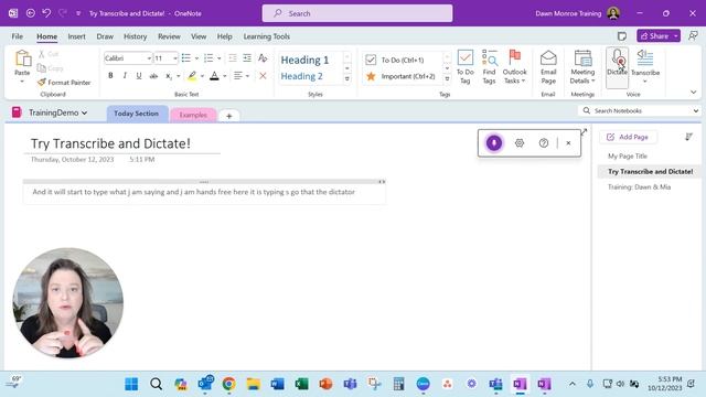 Microsoft OneNote | Try Transcribe and Dictate for Hands Free Typing смотреть онлайн