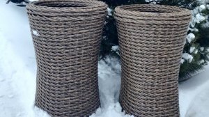 Кашпо «Кубок» Плетём из полиротанга.