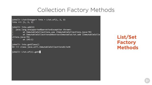 13 Collection Factory Methods смотреть онлайн