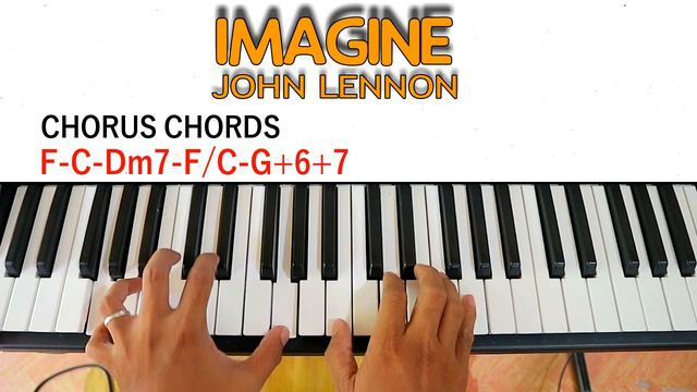 Imagine - John Lennon - Piano Chords Tutorial смотреть онлайн