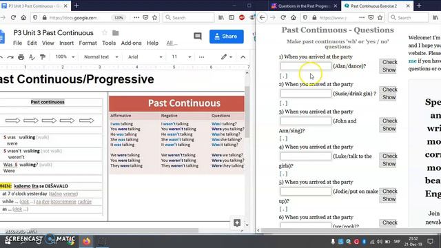 Past continuous 3/4 смотреть онлайн