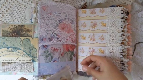 Shabby chic junk journal flip through | Art Journal