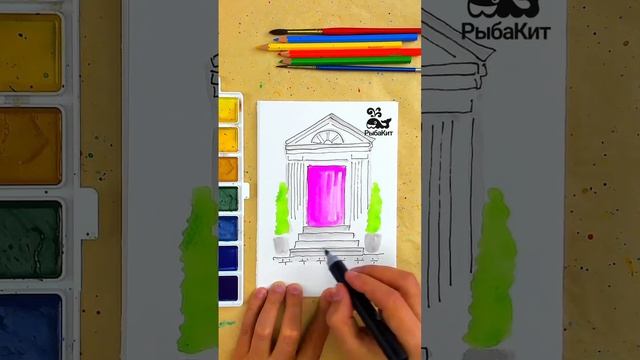 Два Крутых способа нарисовать дверь с крылечком ??романтика ￼ смотреть онлайн