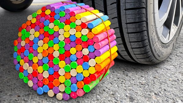 Машина Давит Предметы под Колесом АСМР МАШИНА