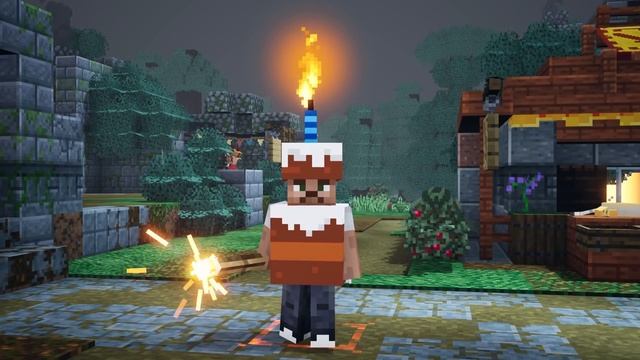 ALL BIRTHDAY GEAR SHOWCASE - Seasonal Trial Exclusive Item Gameplay in Minecraft Dungeons смотреть онлайн