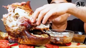 ROASTED PORK HEAD | LECHON ULO NG BABOY | COOKING + MUKBANG SEGMENT | ALFIE EATS