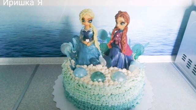 Торт Холодное сердце Эльза и Анна/ кремовый торт! смотреть онлайн