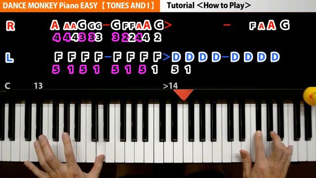 DANCE MONKEY(TONES AND I)EASY Piano Tutorial by K2 смотреть онлайн