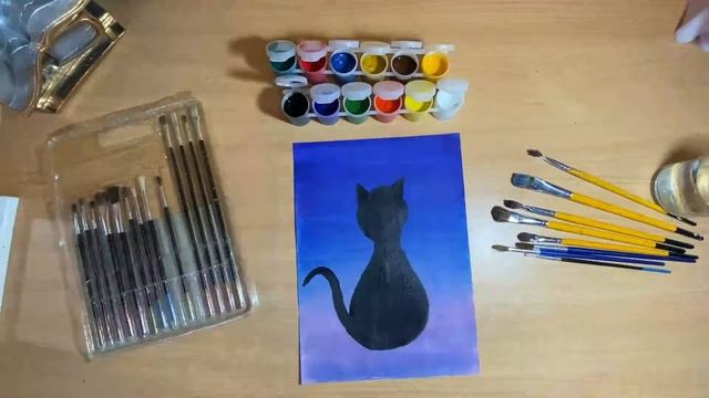 Мастер-класс рисуем кота на закате ? ? смотреть онлайн