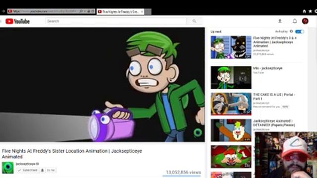 cartoonz react to jacksepticeye Five Nights at Freddy's sister location animation смотреть онлайн