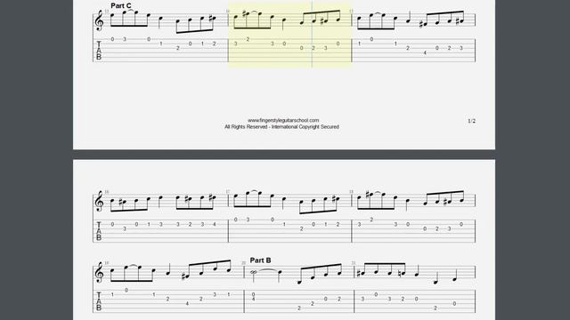 TAKE 5 - EASY Fingerstyle Guitar Tab With PDF Download - Dave Brubeck Quartet