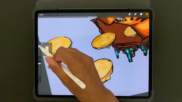 1 YEAR OF ART: DAY 17 Mini Cheddar Space Attack, Procreate Speed Drawing смотреть онлайн