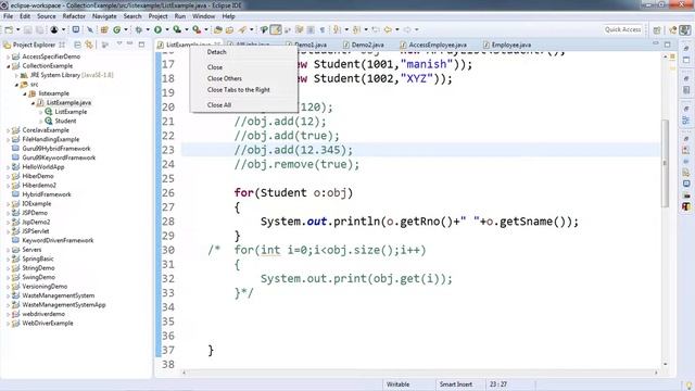 LinkedList in Collection Framework in JAVA смотреть онлайн