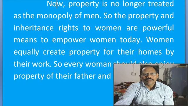 Ethics And Values: Women's Property Rights Explained In Odia And English- Prof. Srikant Sahu