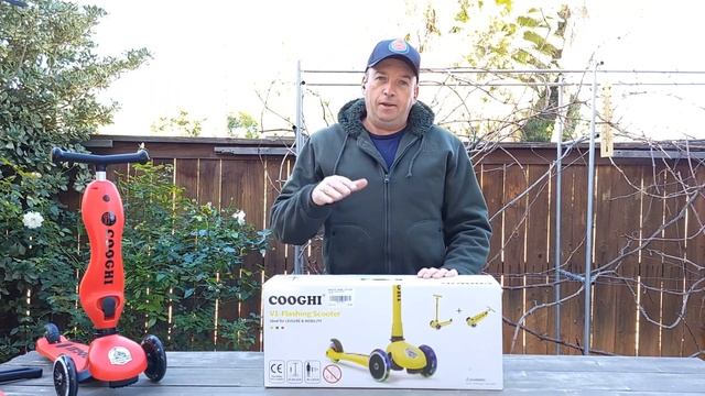 COOGHI Toddler Scooter  3-in-1 Kids Scooter With Flashing Wheels