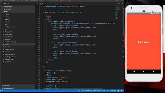 React Native Full Width Horizontal ScrollView смотреть онлайн