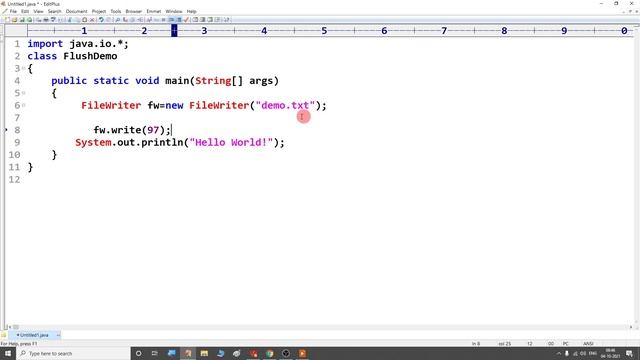 flush method of writer class in java hindi | file | example | filewriter смотреть онлайн