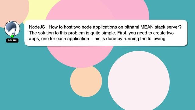 NodeJS : How to host two node applications on bitnami MEAN stack server? смотреть онлайн
