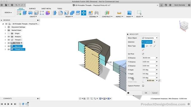3D Printed Threads - Model Them in Fusion 360 | Practical Prints #2 смотреть онлайн