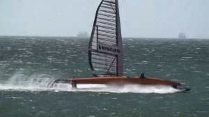 VESTAS Sailrocket 2 update between sessions....