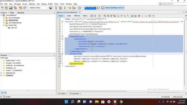 How to create a Maven Java Project in Netbeans | Add dependencies in Java Project using Maven