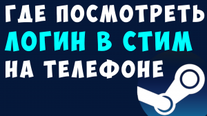 ГДЕ ПОСМОТРЕТЬ ЛОГИН В СТИМ НА ТЕЛЕФОНЕ