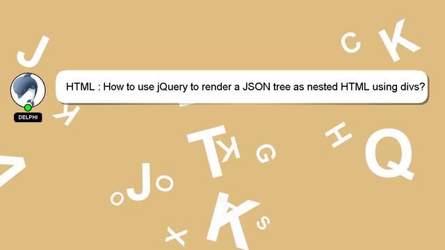 HTML : How to use jQuery to render a JSON tree as nested HTML using divs? смотреть онлайн