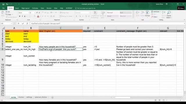 ODK XLSForm Tutorial: Show a previous answer in the label смотреть онлайн