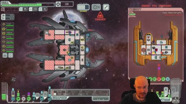 FTL Hard mode, NO pause, Random Ship Streaks! Lanius A, 2nd run смотреть онлайн