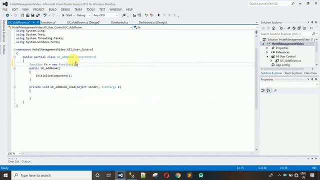4. Hotel Management System in C# - Add Room Back End Coding смотреть онлайн