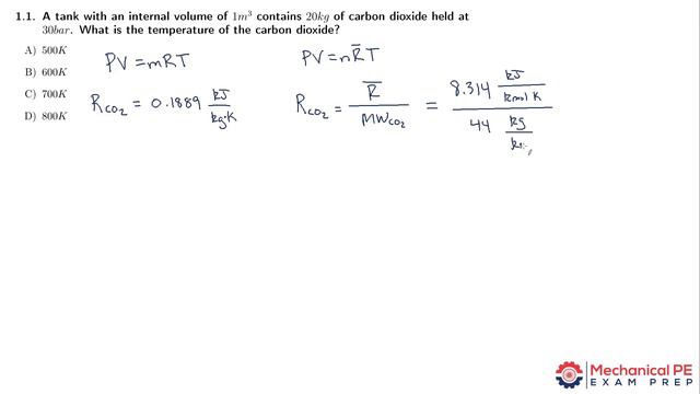 Mechanical FE Exam: Ideal Gas Problem смотреть онлайн
