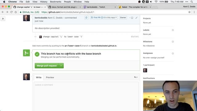 Updating a Pull Request in the GitHub editor смотреть онлайн