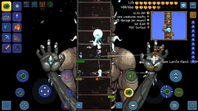Destroying the Moon Lord (terraria mobile 1.3) смотреть онлайн