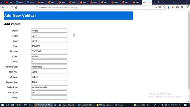 JSP Vehicals Registration app in Servlet смотреть онлайн