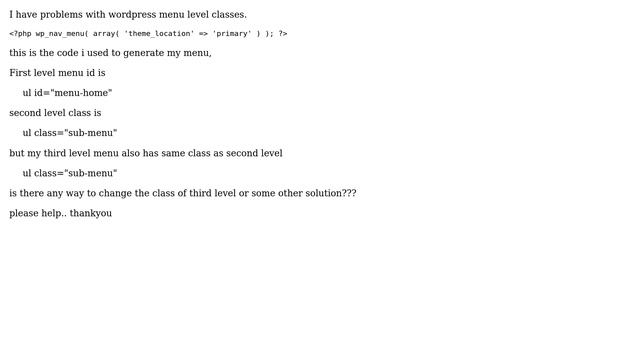 Wordpress: Change the class of wordpress menu смотреть онлайн