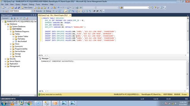 Check and Unique Constraint in SQL смотреть онлайн