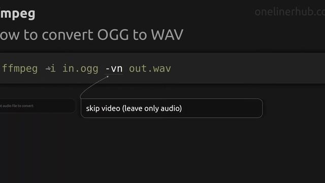 How to convert OGG to WAV #ffmpeg смотреть онлайн