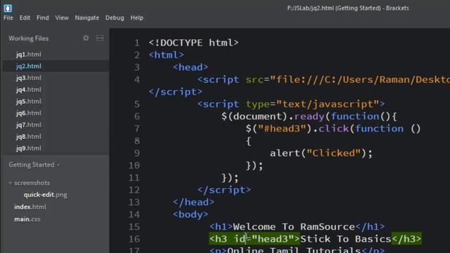 #2 Understanding jQuery in Tamil - jQuery Selectors Part I смотреть онлайн