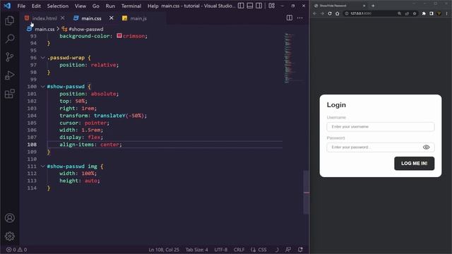 Show & Hide Password Toggle using HTML, CSS & JavaScript! смотреть онлайн