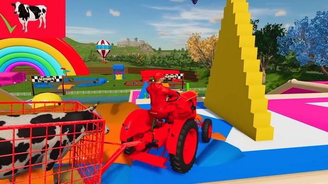 LOAD & TRANSPORT CARS, POLICE CARS, FIRE TRUCKS, AMBULANCE, MINI TRACTOR, JCB - Farming Simulator 2 смотреть онлайн