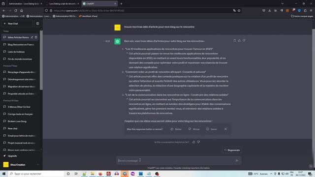 Comment créer un article pour son Blog rapidement avec l'IA (Tchat GPT) et ds outils gratuit. смотреть онлайн