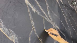 Черный мрамор из венецианской штукатурки!