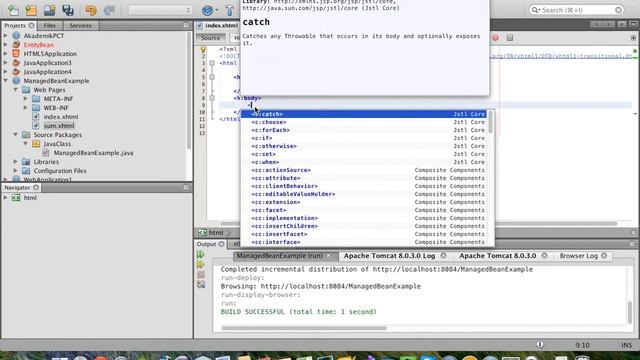 Managed Bean Sum Example смотреть онлайн
