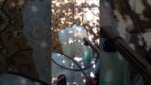 стираю ковёр мойкой HUTER M2000-A