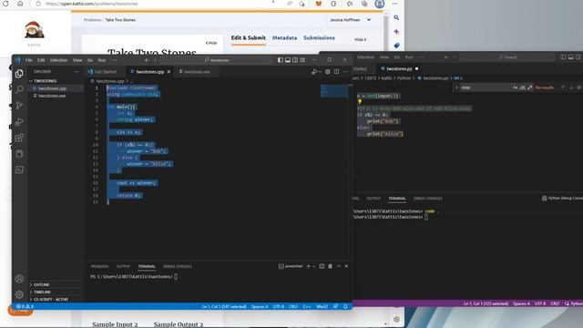 Learn to Code with Me: Kattis "Two Stones" Problem in Python, C++, and Java смотреть онлайн