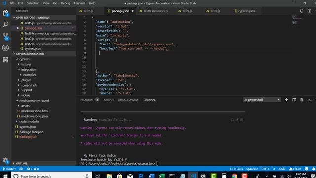 060 Understanding Scripting commands in Package.json file for CI Integration смотреть онлайн