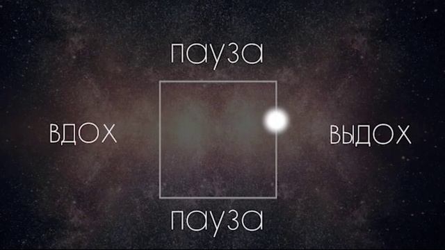 Дыхание по квадрату на 5 секунд. Длительность 5 минут